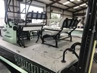 Custom Aluminum Leaning Post & Bench Seat.