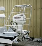 Custom Aluminum Outboard Motor Poling Platform.